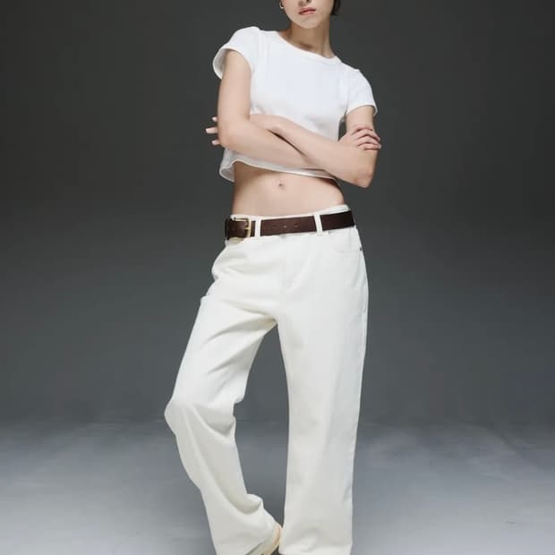 글로니 THE JANE JEANS 화이트 색상 M