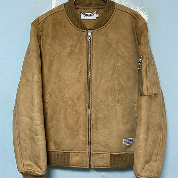 세인트페인 남자 스웨이드 양털 블루종자켓 겨울 L 100 