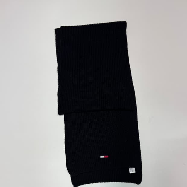 타미 Tommy 진스 블랙 귀여운 와플 머플러