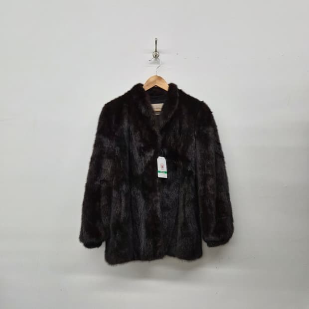 밍크 모피 자켓 블랙 여성 M
