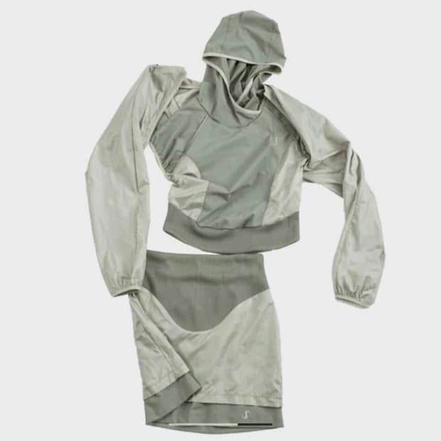 오호스 후드 볼레로 & 스커트 세트