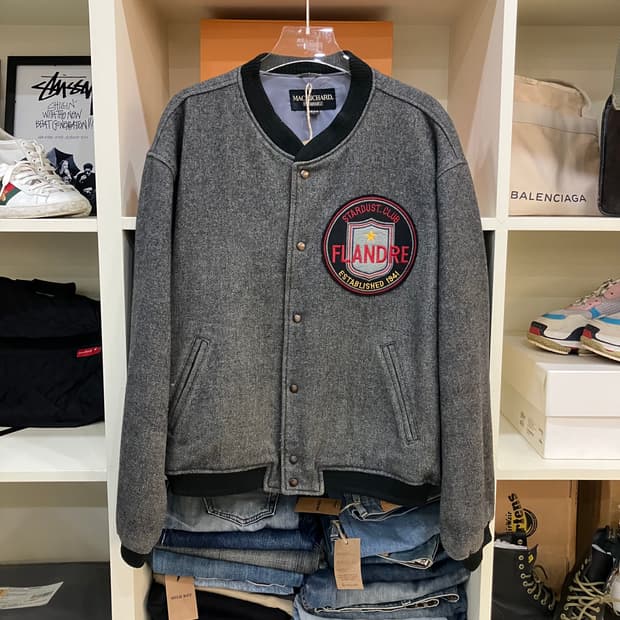 VTG 빈티지 그레이 바시티 자켓 L