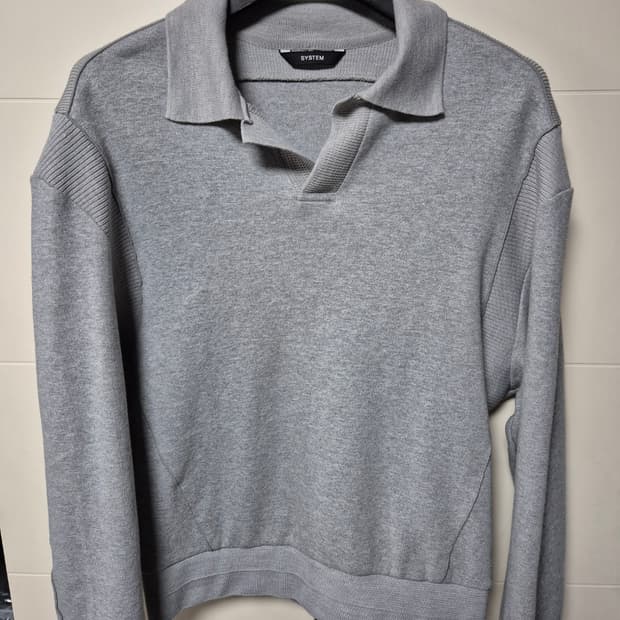 (95) 시스템옴므 니트 재질 카라 맨투맨