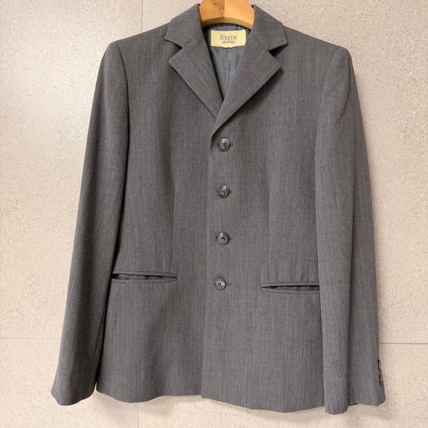 Keith 여성 그레이 블레이저 얇은 모 자켓
