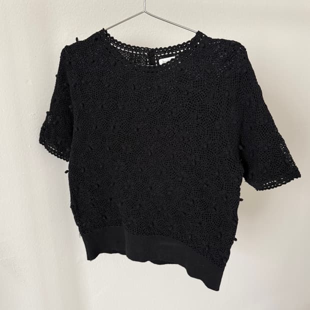 빈티지 크로셰 반팔티