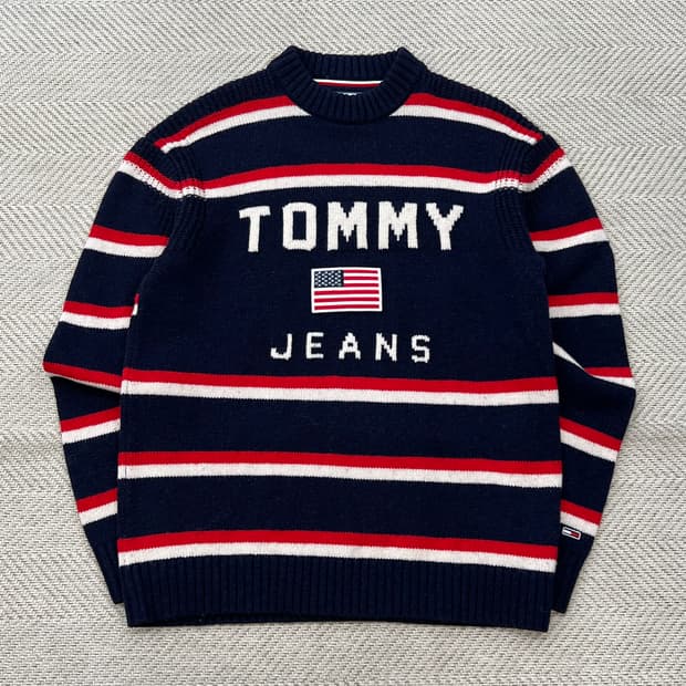 타미진스 성조기 스트라이프 울니트 r2927