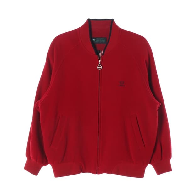 SUPERIOR 빈티지 레드 울 캐시미어 혼방 블루종 자켓 M