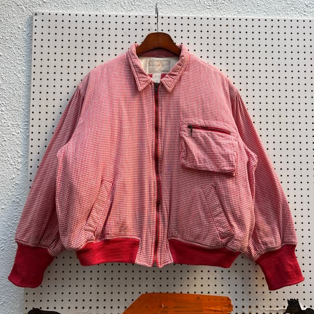 1990s QUIED-PIE CHECK BOMBER 90s빈티지봄버