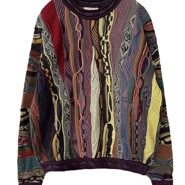 [M] COOGI 3D 100% 코튼 케이블 오버핏니트