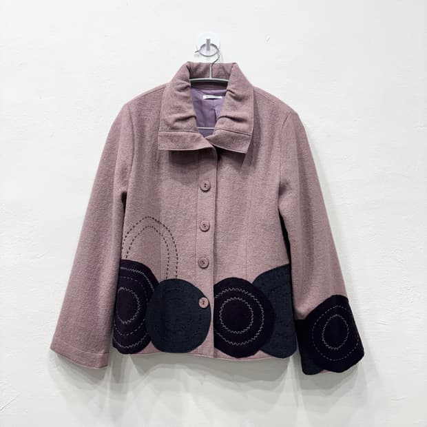 빈티지 패치 울자켓