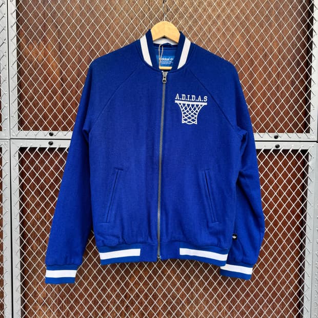 아디다스 스트리트 바시티 울 집업 점퍼 자켓 M 새상품