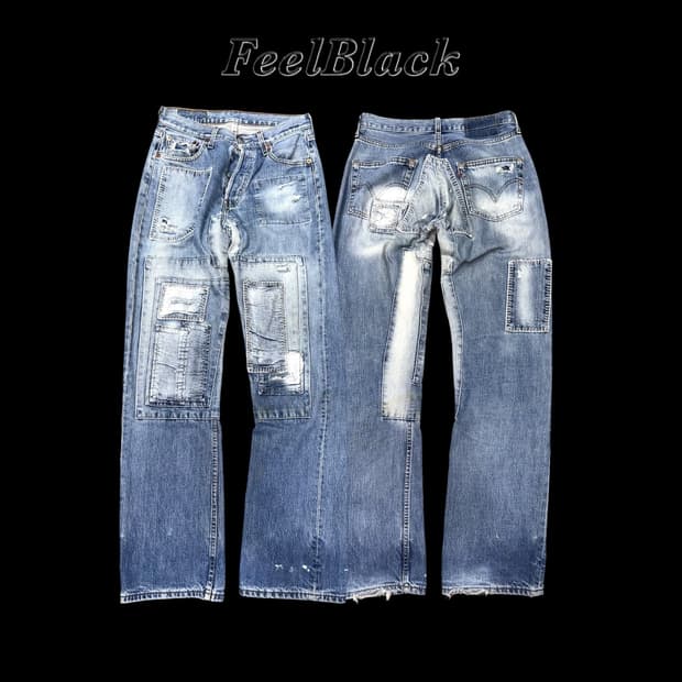 Levi’s Patchwork Damaged Denim
