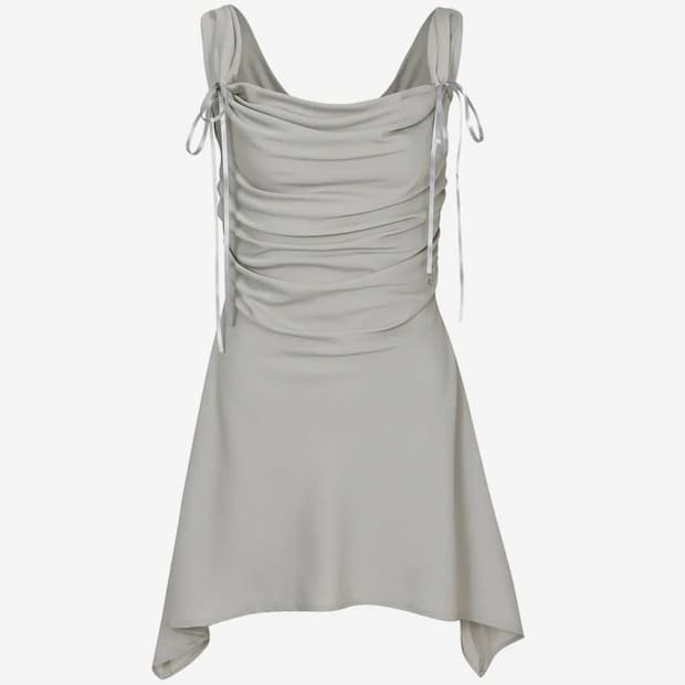 DEW COWL DRESS grey