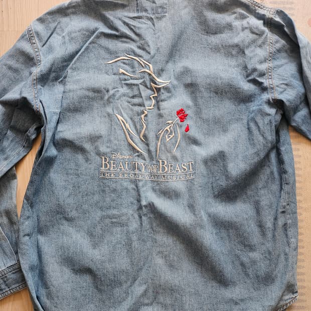 디즈니 미녀와야수 빈티지 데님셔츠