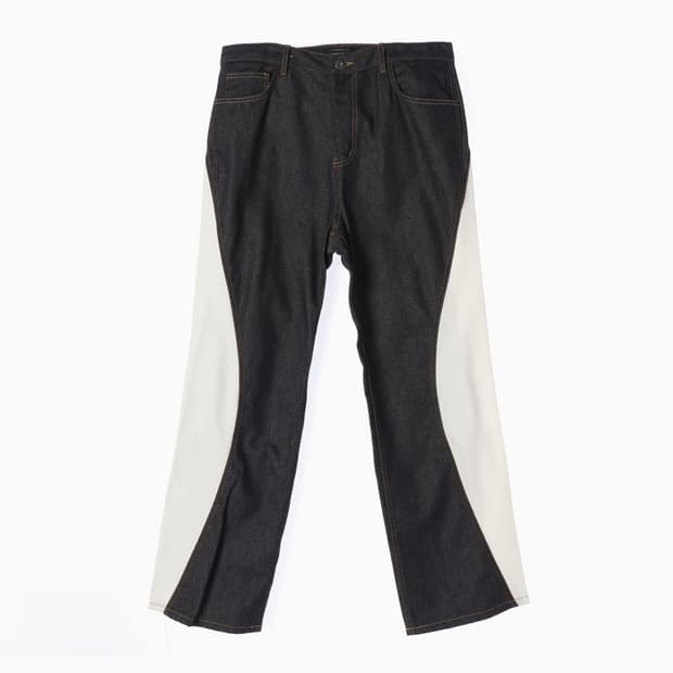 피스오브마인드 사이드 배색 와이드 데님 팬츠 XL