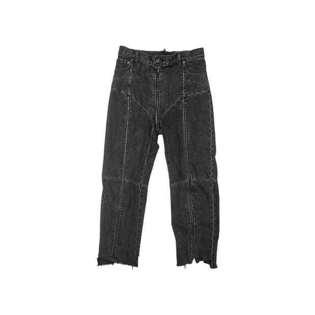 베트멍 - 17SS 리바이스 리워크 지퍼진 - 블랙 - M