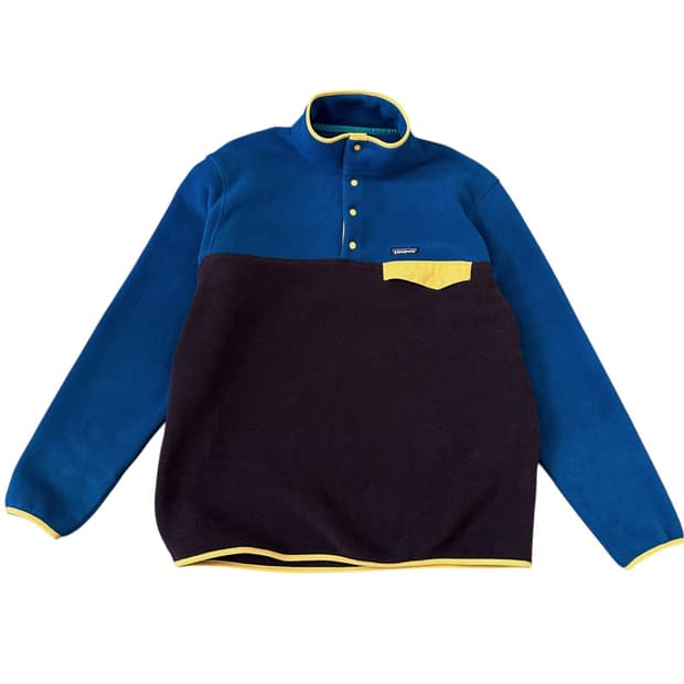 16FW 파타고니아 신칠라 스냅-티 플리스 블루/퍼플/옐로우