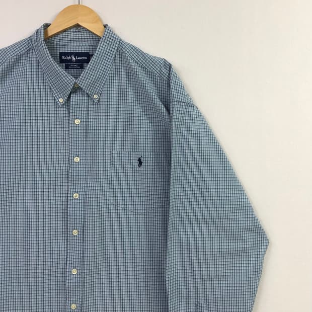 Xxl 폴로 체크 빅셔츠