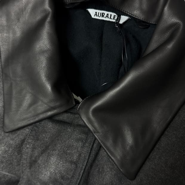 [4] 25AW 오라리 프로덕트 다이드 오가닉 코튼 덕 블루종 블랙