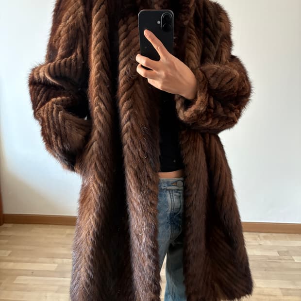 리얼 밍크 퍼코트