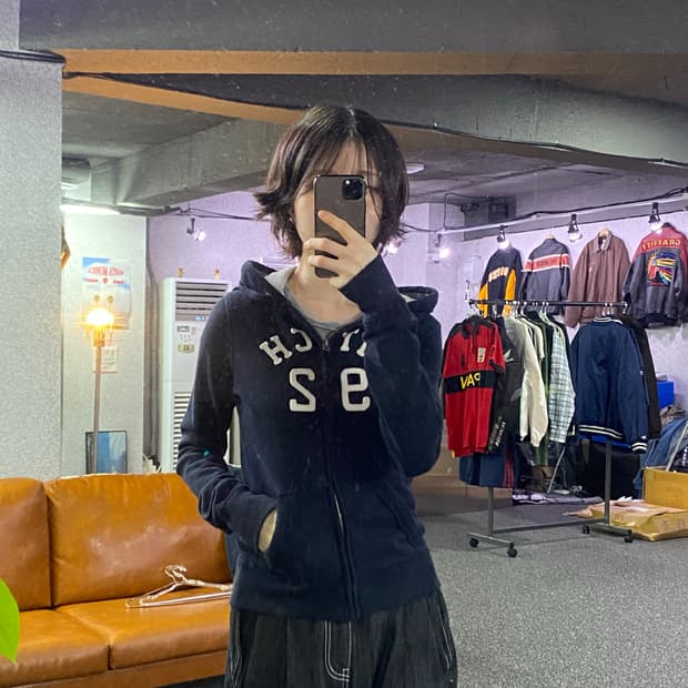 아베크롬비 앤 피치 92 네이비 후드집업 B5568