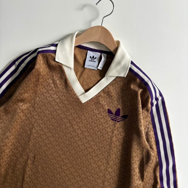 Adidas 아디다스 아디컬러 헤리티지 나우빈티지 카라 롱슬리브 데저트브