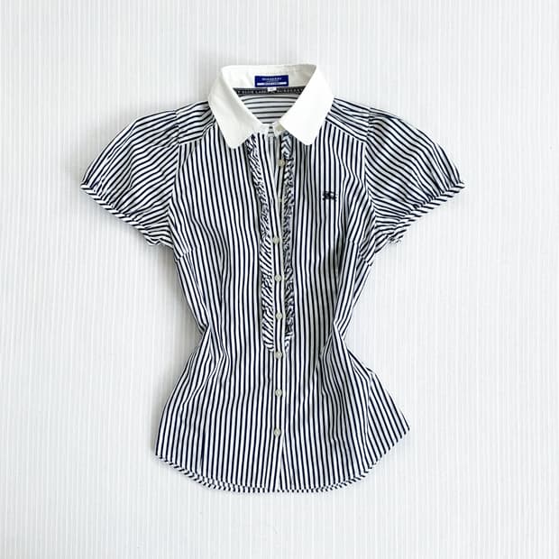 Burberry ♥ 버버리 네이비 스트라이프 공주핏 블라우스