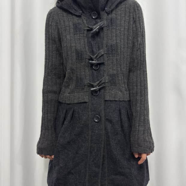 vivi age design duffle cardigan