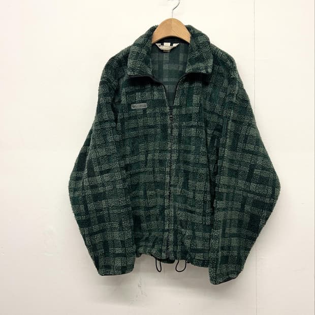 90s USA 컬럼비아 체크 플리스 자켓