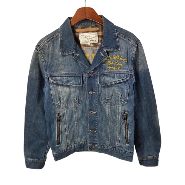 [Avirex] 아비렉스 데저트 백로고 데님자켓