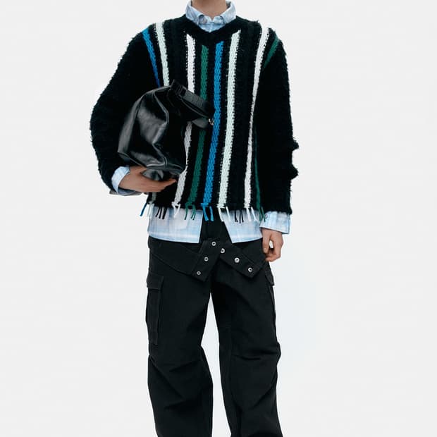 [28] 앤더슨벨 유니섹스 더블 웨이스트 워크 와이드레그 진 블랙