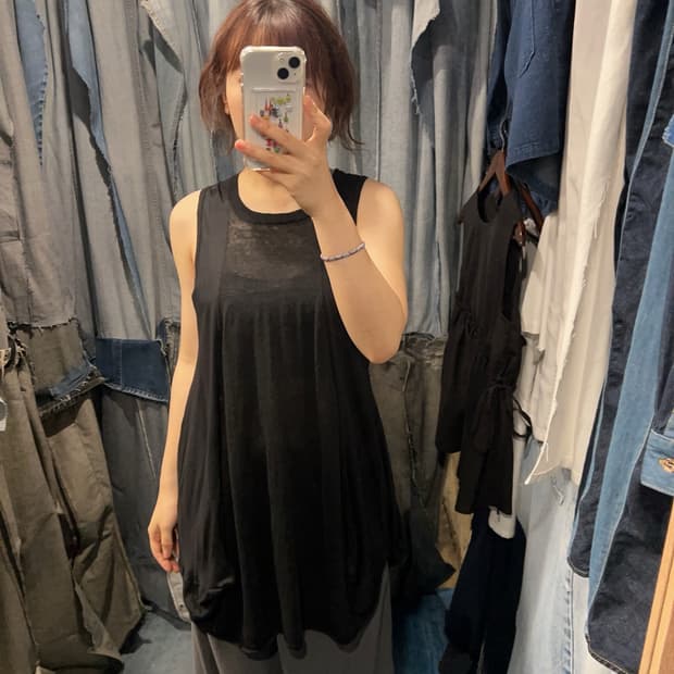 44-55 ) Gabardine K.T Silk Panel Dress