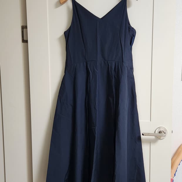 네이비 뷔스티에 롱 원피스