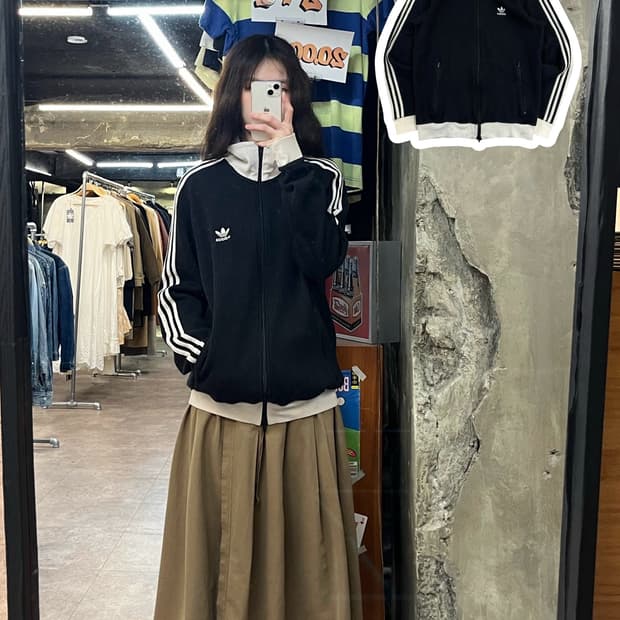 아디다스 와플 투웨이 져지 블랙 L #csz3825