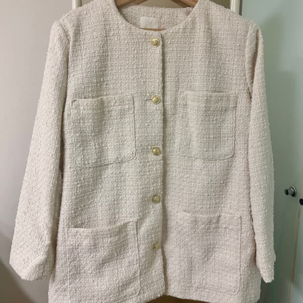 H&M 트위드자켓 부클 블레이저 오버핏 XL 미착용