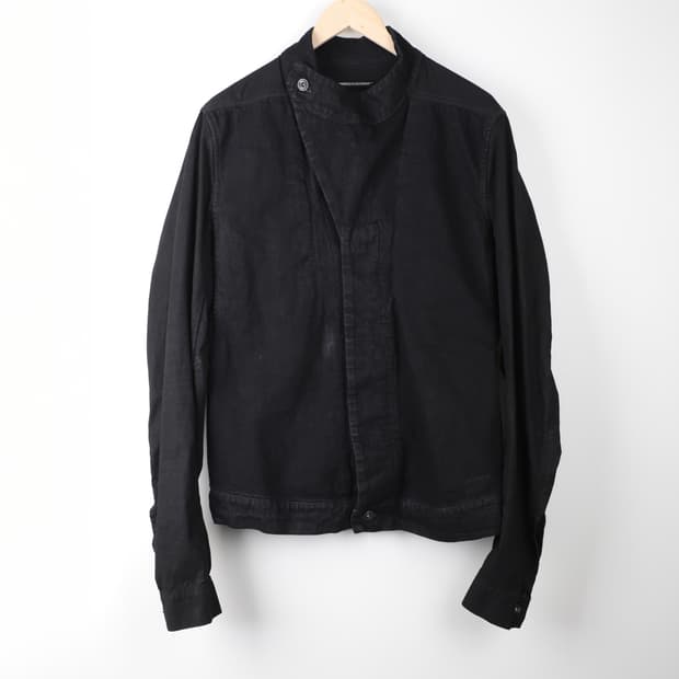 L / Rick Owens 릭오웬스 몰리노 데님 사선 집업 자켓