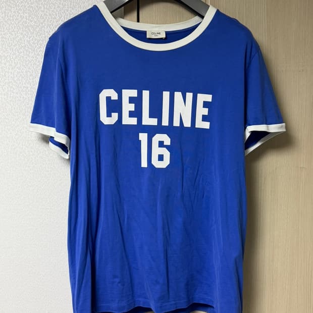 [L] 셀린느 나그랑 로얄블루 16 레터링 반팔티셔츠