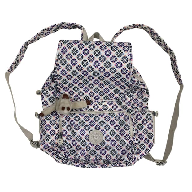 키플링 화이트체크 백팩