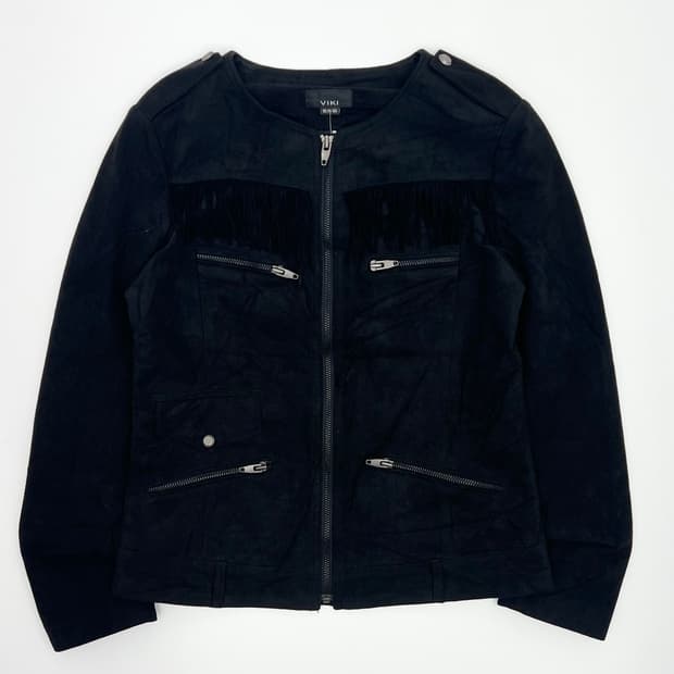 빈티지 우먼 테슬 스웨이드 자켓