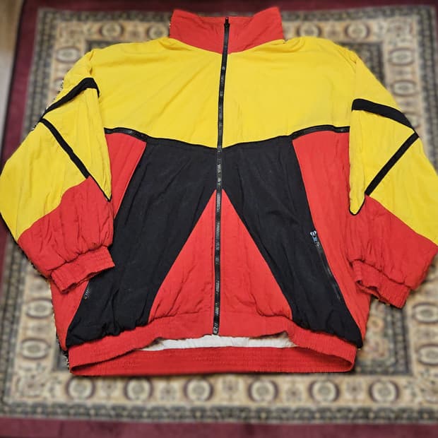 Vintage Color Block Windbreaker 