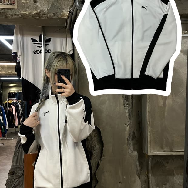 퓨마 트랙탑 져지 화이트 L #csz908