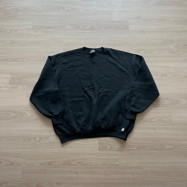 [2XL] 90s 빈티지 러셀 스웻셔츠 맨투맨 블랙