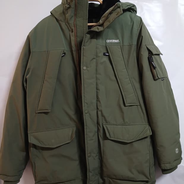 (상태굿,L,100)COVERNAT 커버낫 헤비다운패딩 카키