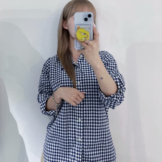 폴로랄프로렌 네이비포니 체크 셔츠
