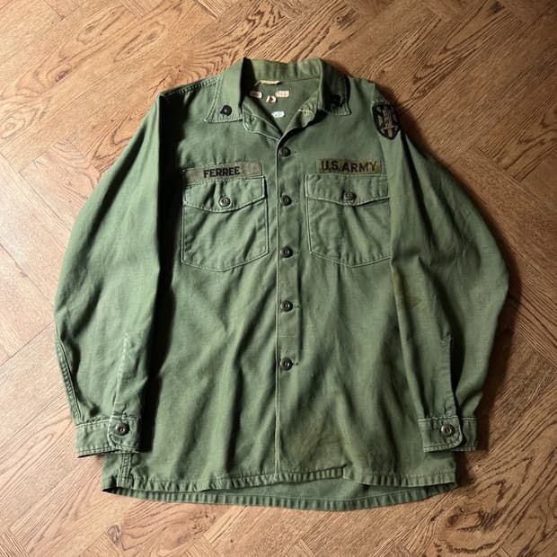 [M]60's 오리지널 U.S ARMY OG-107 더티워싱 셔츠