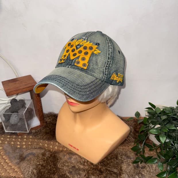 Washing denim vintage patch ball cap