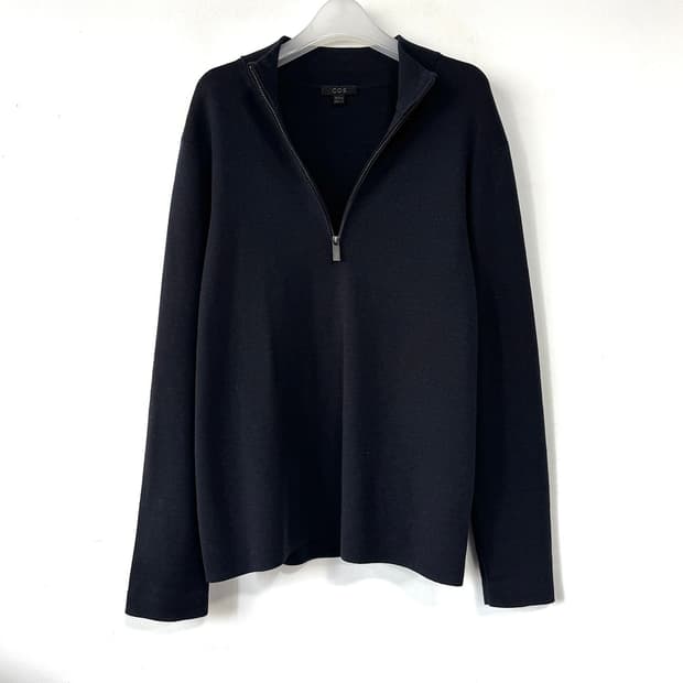 코스 COS 울 하프 집 니트