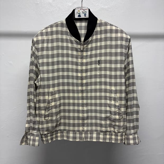 YSL 입생로랑 체크 블루종