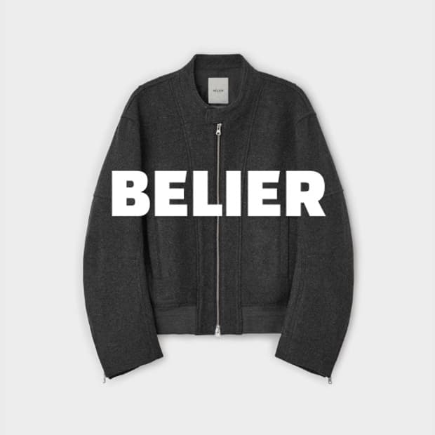 벨리에 호벤 바이커 자켓 차콜 그레이 L