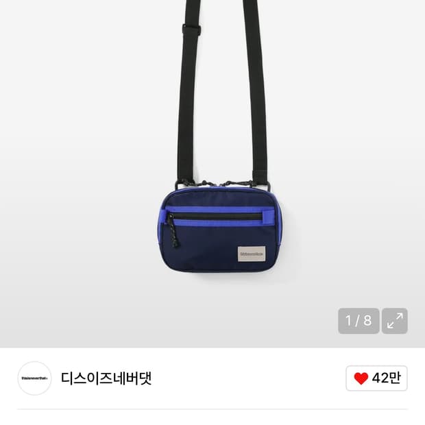 디스이즈네버댓 크로스백 네이비 